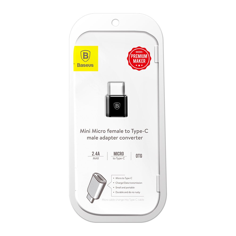 Baseus OTG adapter microUSB - USB - C black - LCDEAL