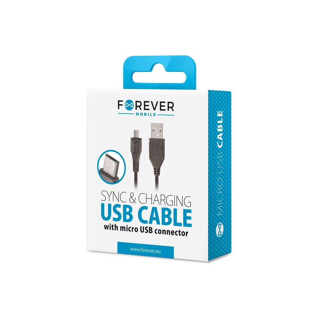 Forever cable USB - microUSB 1,0 m 1A black - LCDEAL