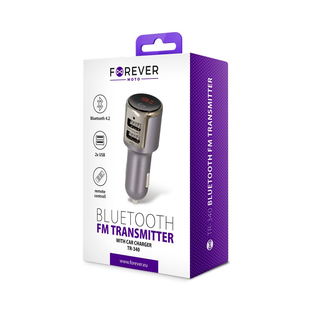 Forever FM transmitter Bluetooth TR - 340 silver - LCDEAL