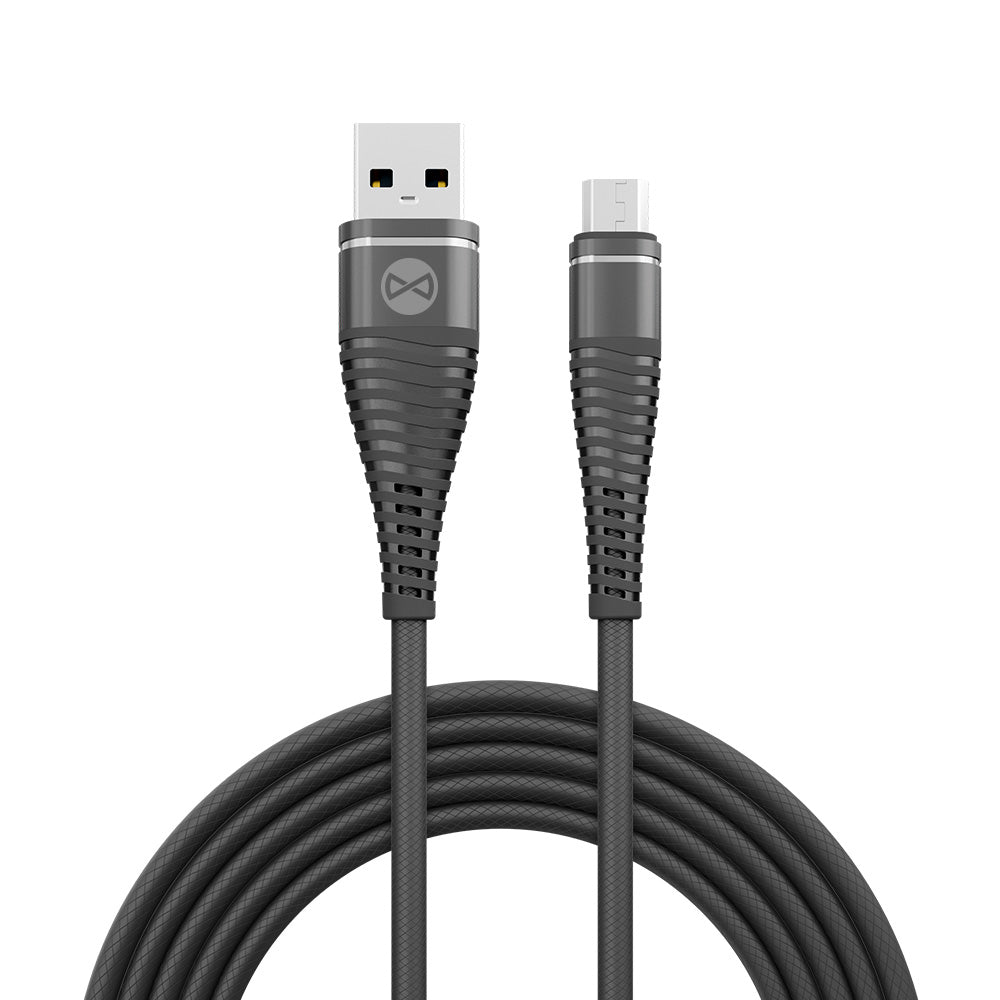 Forever Shark cable USB - microUSB 1,0 m 2A black - LCDEAL