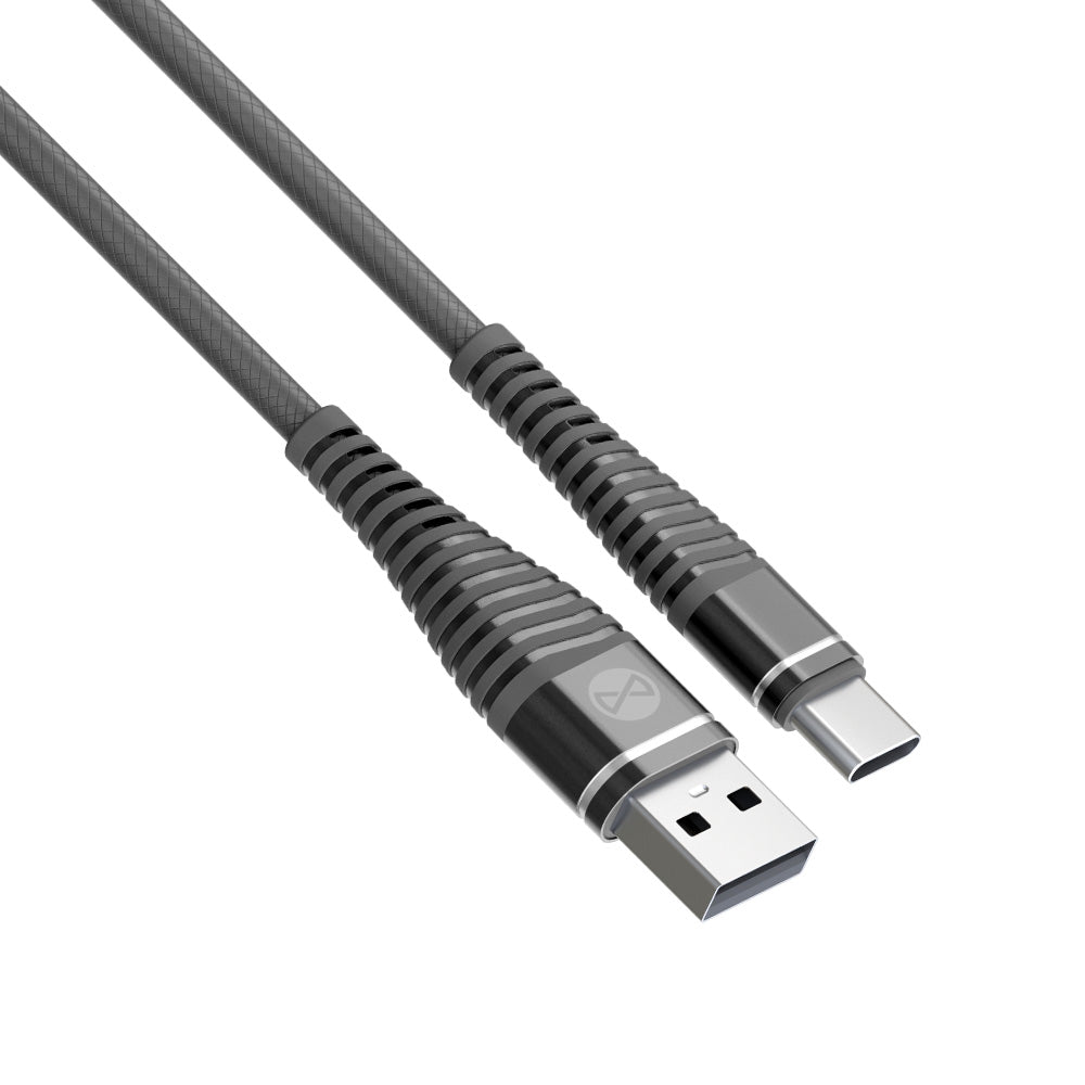 Forever Shark cable USB - USB - C 1,0 m 2A black - LCDEAL
