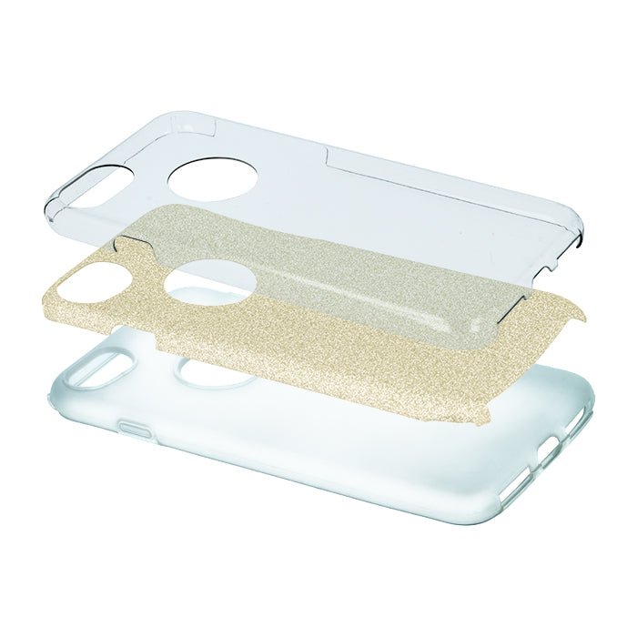 Glitter 3in1 case for iPhone 7 / 8 / SE 2020 / SE 2022 gold - LCDEAL