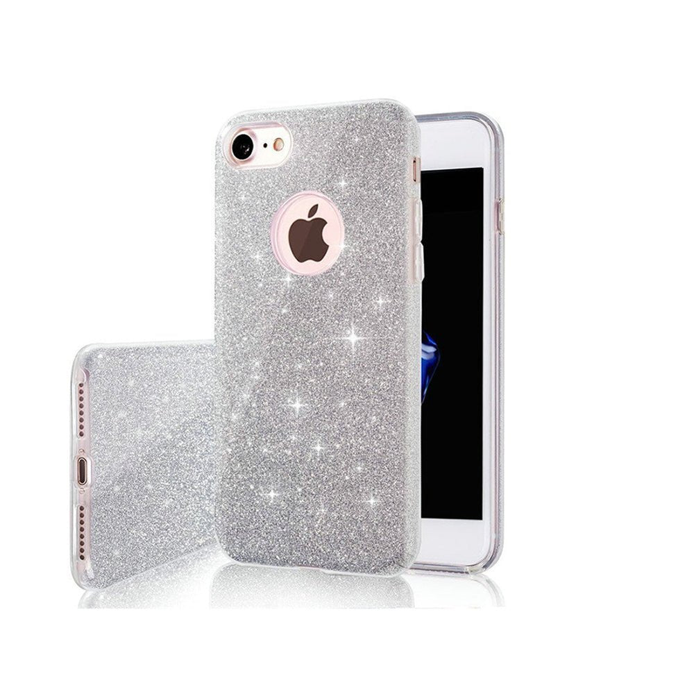 Glitter 3in1 case for iPhone XR silver - LCDEAL