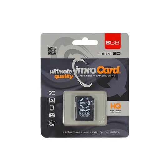 Imro memory card 8GB microSDHC cl. 4 + adapter - LCDEAL