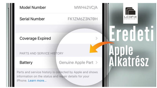 iPhone 13 akkumulátor csere eredeti Apple alkatrésszel - 1 órán belül - LCDEAL