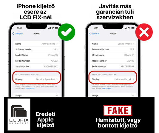 Apple iPhone 15 Plus Kijelző csere eredeti Apple alkatrésszel - 1 órán belül - LCDEAL
