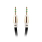Audio cable jack 3,5mm - jack 3,5mm 1,0 m black bulk - LCDEAL