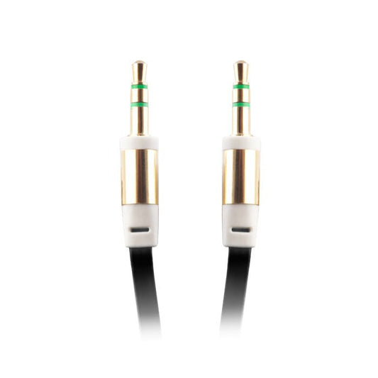 Audio cable jack 3,5mm - jack 3,5mm 1,0 m black bulk - LCDEAL