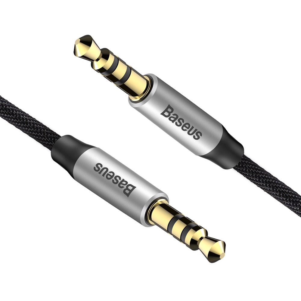 Baseus cable audio Yiven M30 jack 3,5 mm - jack 3,5 mm 1,5 m silver - black - LCDEAL