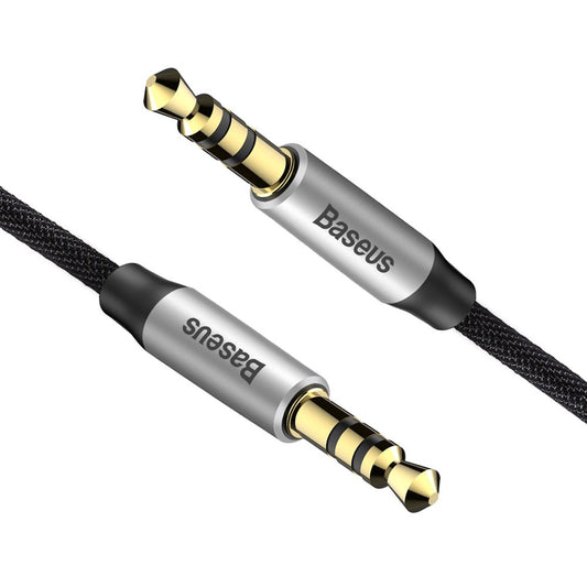 Baseus cable audio Yiven M30 jack 3,5 mm - jack 3,5 mm 1,5 m silver - black - LCDEAL