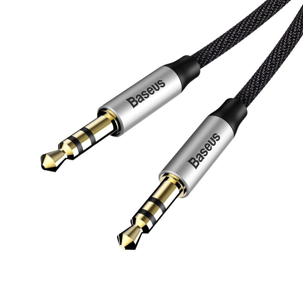 Baseus cable audio Yiven M30 jack 3,5 mm - jack 3,5 mm 1,5 m silver - black - LCDEAL