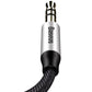 Baseus cable audio Yiven M30 jack 3,5 mm - jack 3,5 mm 1,5 m silver - black - LCDEAL
