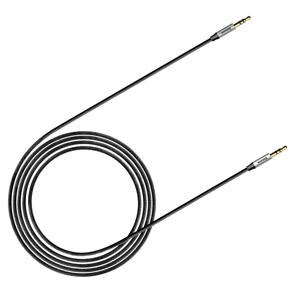 Baseus cable audio Yiven M30 jack 3,5 mm - jack 3,5 mm 1,5 m silver - black - LCDEAL