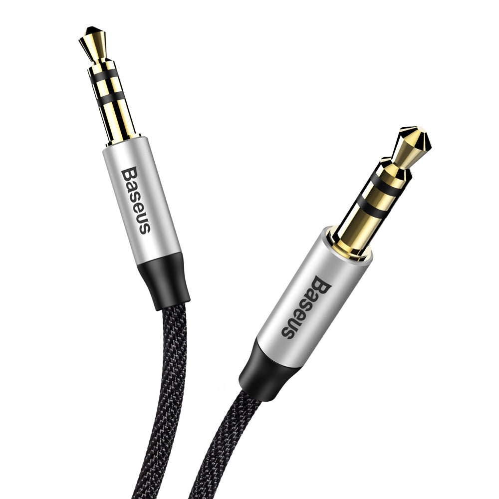 Baseus cable audio Yiven M30 jack 3,5 mm - jack 3,5 mm 1,5 m silver - black - LCDEAL