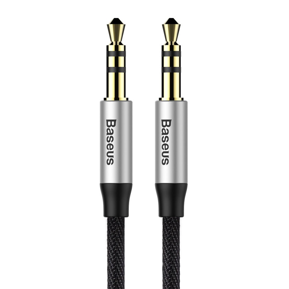 Baseus cable audio Yiven M30 jack 3,5 mm - jack 3,5 mm 1,5 m silver - black - LCDEAL