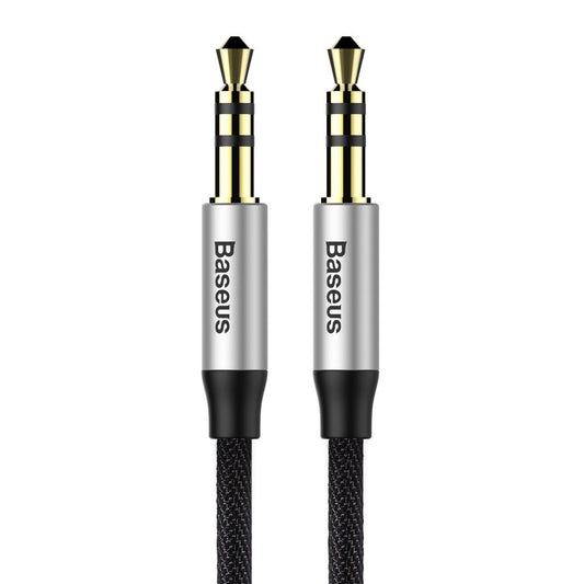 Baseus cable audio Yiven M30 jack 3,5 mm - jack 3,5 mm 1,5 m silver - black - LCDEAL