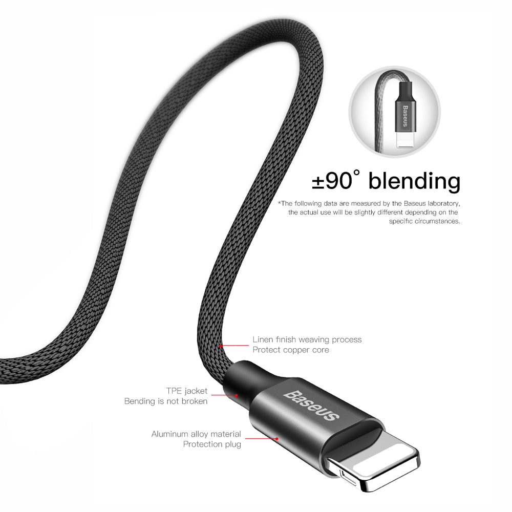 Baseus cable Yiven USB - Lightning 1,8 m 2A black - LCDEAL