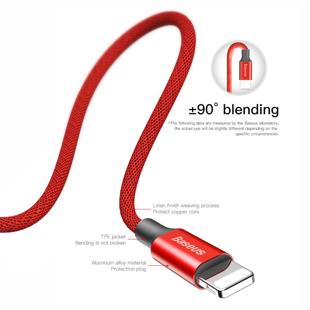 Baseus cable Yiven USB - Lightning 1,8 m 2A red - LCDEAL