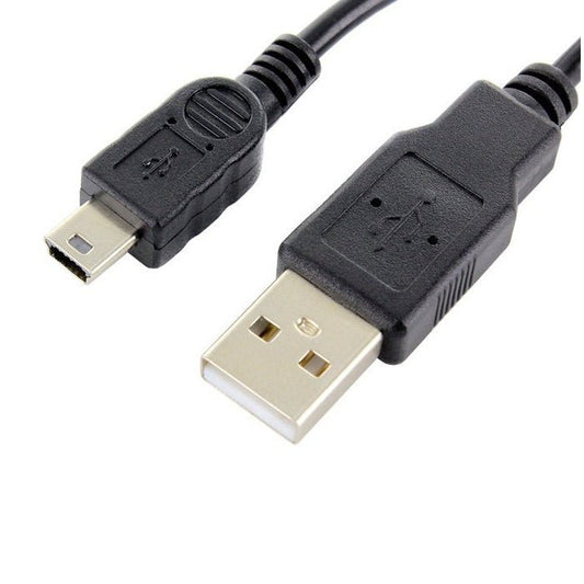 Cable USB - miniUSB 1,0 m 1A black bulk - LCDEAL