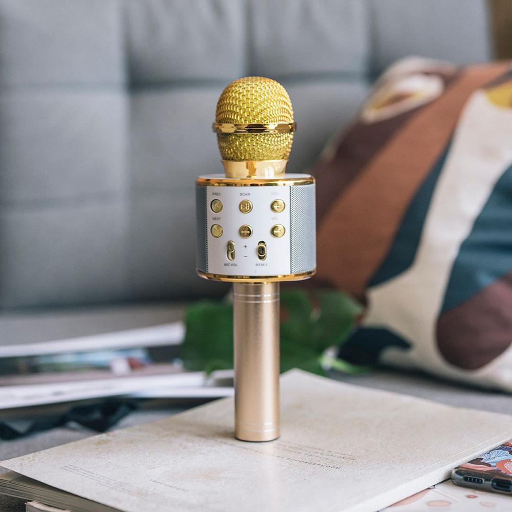 Forever Bluetooth microphone with speaker BMS - 300 gold - LCDEAL
