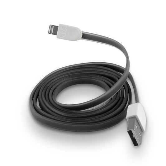 Forever cable USB - Lightning 1,0 m 1A black silicone flat - LCDEAL