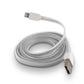 Forever cable USB - Lightning 1,0 m 1A white silicone flat - LCDEAL