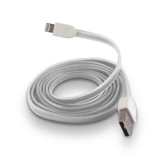 Forever cable USB - Lightning 1,0 m 1A white silicone flat - LCDEAL