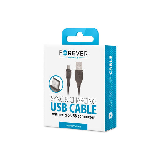 Forever cable USB - microUSB 1,0 m 1A black - LCDEAL