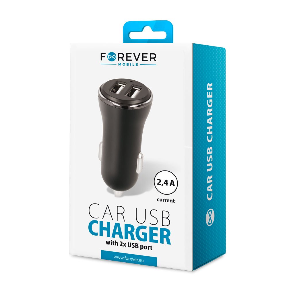 Forever CC - 03 car charger 2x USB 2,4A black - LCDEAL