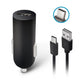 Forever M02 car charger 1x USB 2A black + USB - C cable - LCDEAL