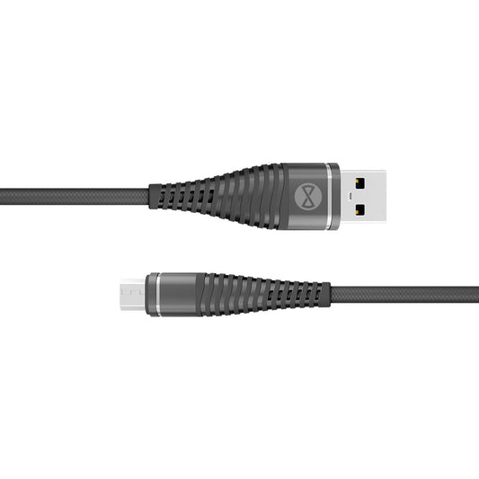 Forever Shark cable USB - microUSB 1,0 m 2A black - LCDEAL