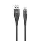 Forever Shark cable USB - USB - C 1,0 m 2A black - LCDEAL