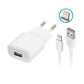 Forever TC - 01 charger 1x USB 1A white + Lightning cable - LCDEAL