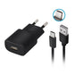 Forever TC - 01 charger 1x USB 2A black + USB - C cable - LCDEAL
