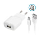 Forever TC - 01 charger 1x USB 2A white + microUSB cable - LCDEAL