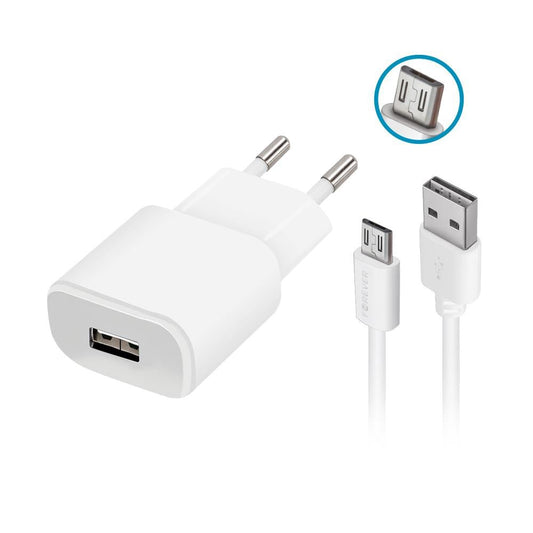 Forever TC - 01 charger 1x USB 2A white + microUSB cable - LCDEAL