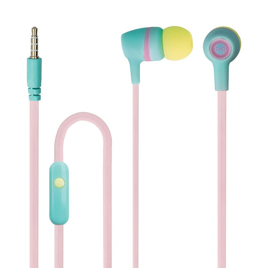 Forever wired earphones JSE - 200 jack 3,5mm pink pastel - LCDEAL