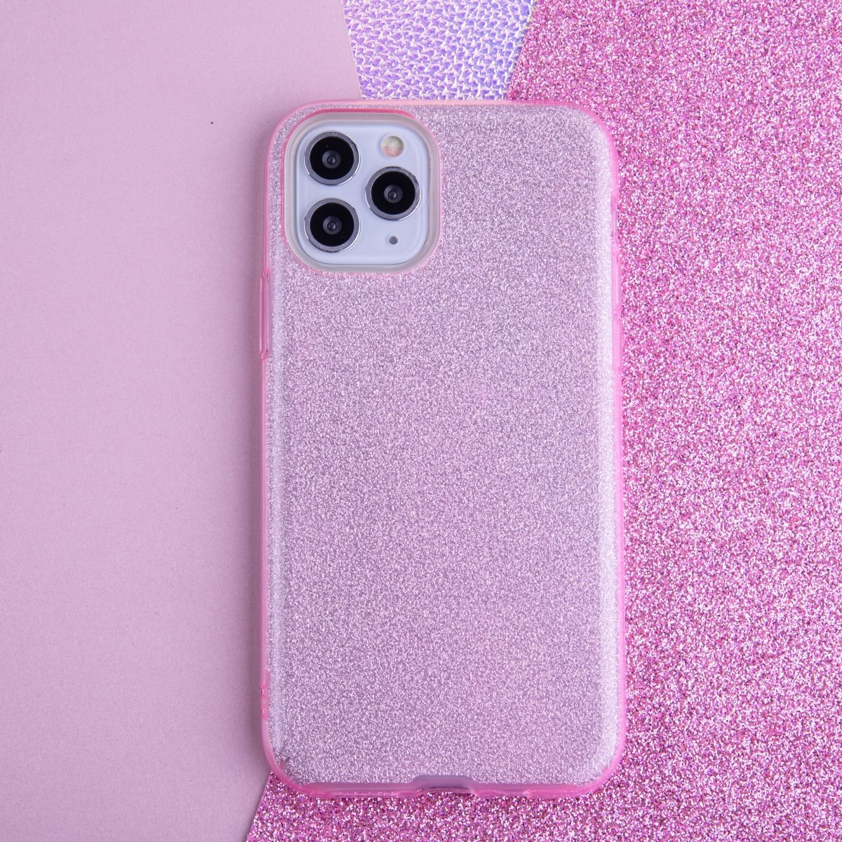 Glitter 3in1 case for iPhone XR pink - LCDEAL