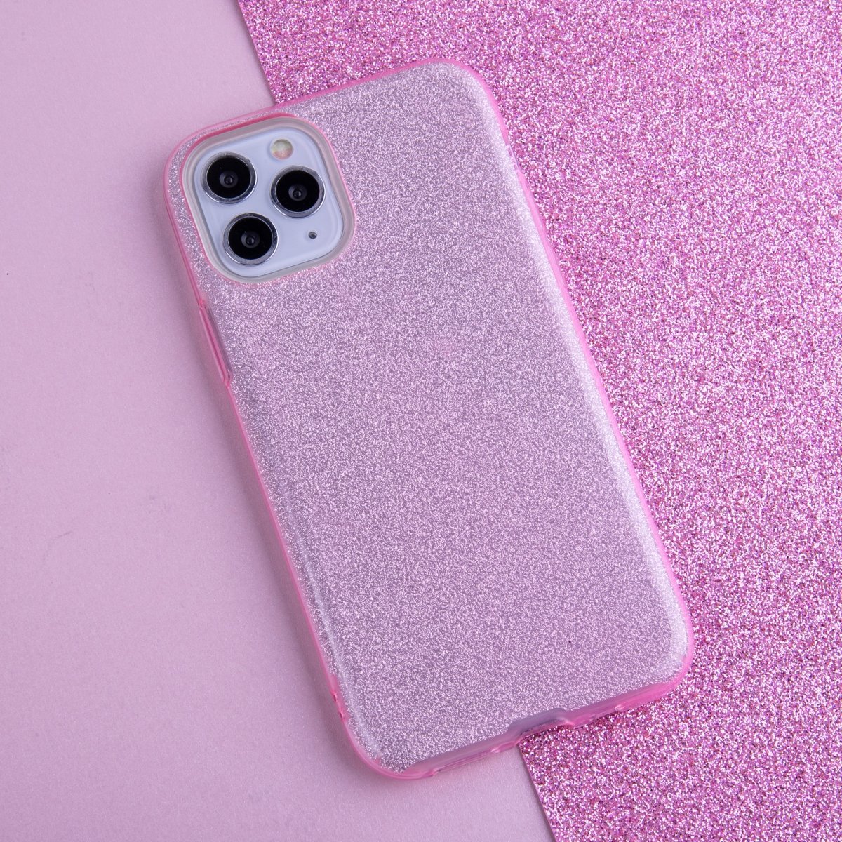 Glitter 3in1 case for iPhone XR pink - LCDEAL