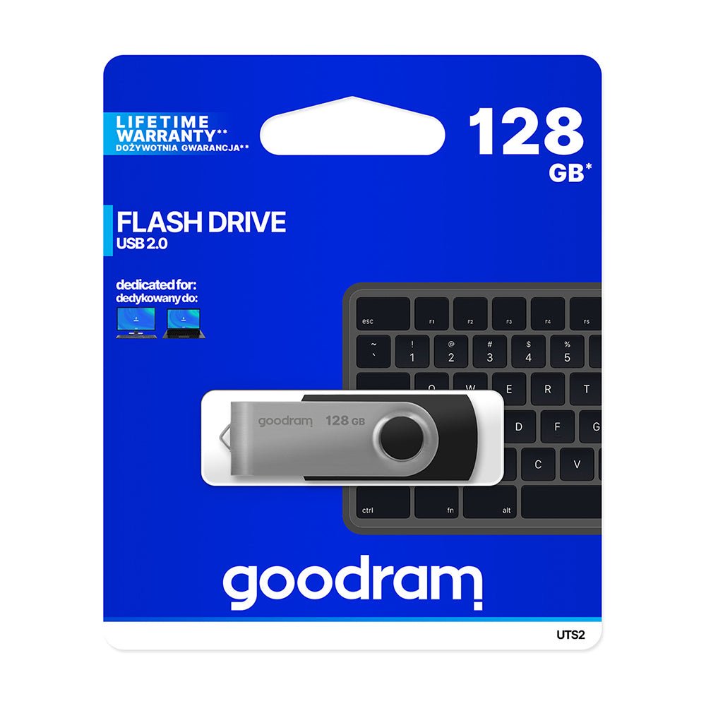 Goodram pendrive 128GB USB 2.0 UTS2 black - LCDEAL