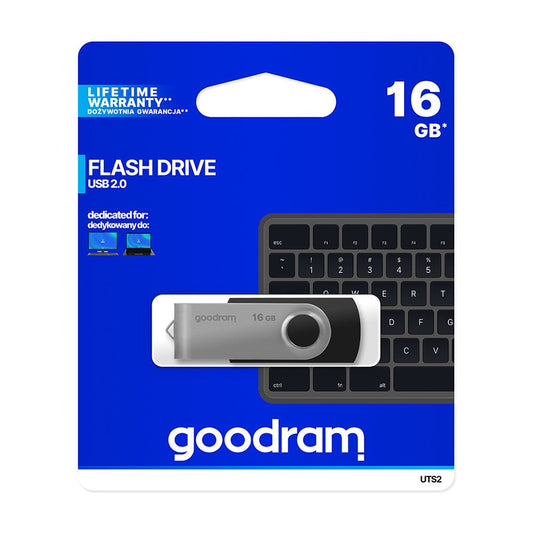 Goodram pendrive 16GB USB 2.0 Twister black - LCDEAL