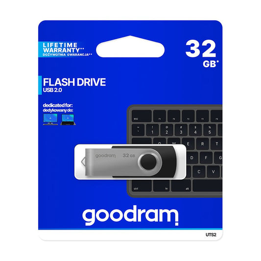 Goodram pendrive 32GB USB 2.0 Twister black - LCDEAL
