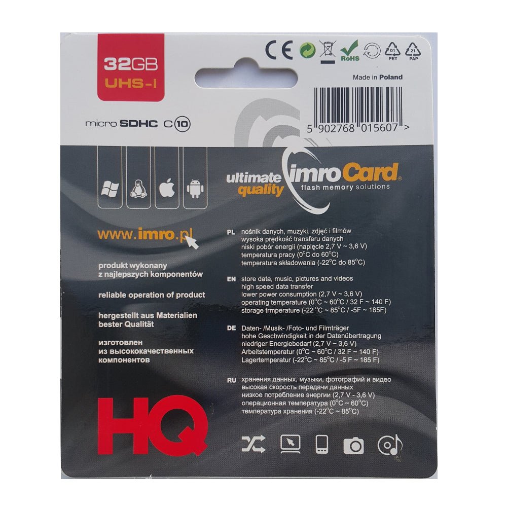 Imro MicroSD 32GB cl.10 | UHS - I - LCDEAL