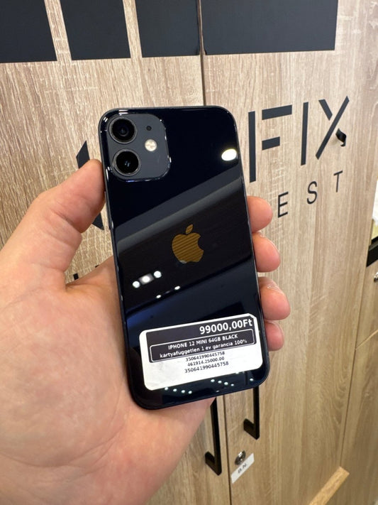 IPHONE 12 MINI 64GB BLACK kártyafüggetlen 1 év garancia 100% - LCDEAL