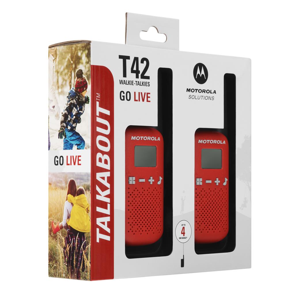 Motorola Talkabout T42 twin - pack red - LCDEAL