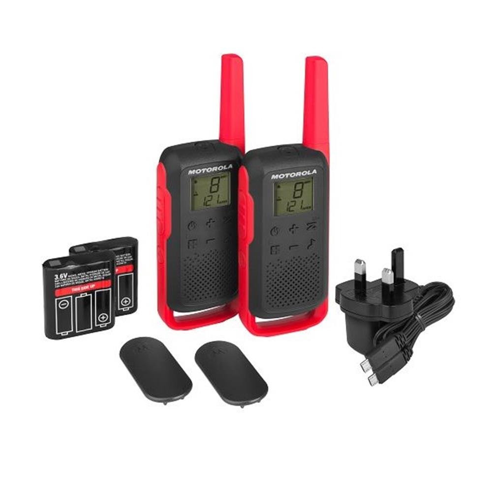 Motorola Talkabout T62 twin - pack + charger red - LCDEAL