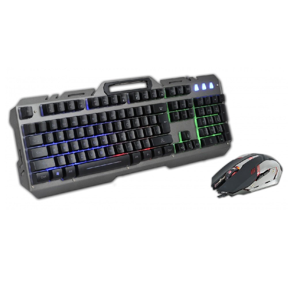 Rebeltec wired set: LED keyboard + mouse for INTERCEPTOR players - LCDEAL